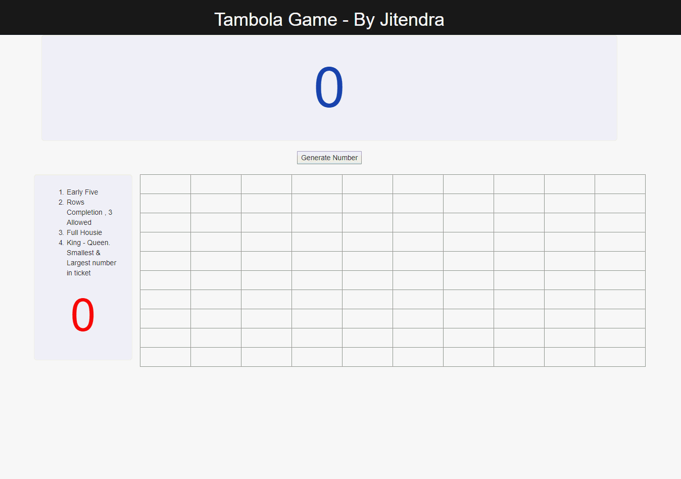 housie tambola bingo game number generator jitendra zaa s blog